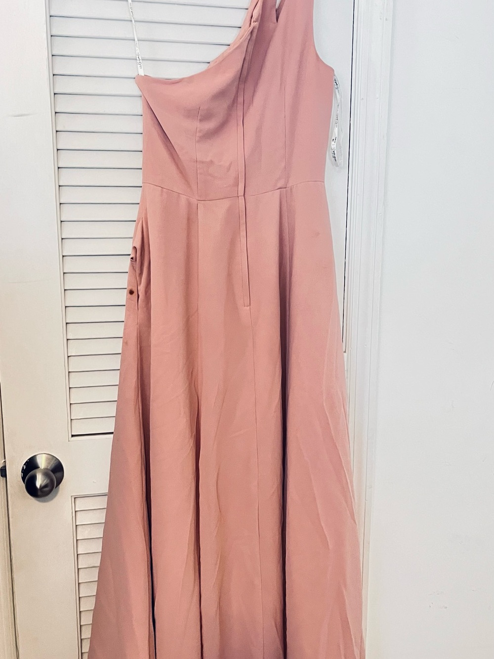 & Other Stories One-Shoulder Blush Pink Maxi Dress